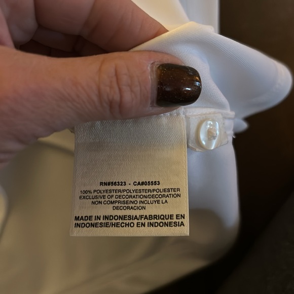 Nike Dry-Fit polo shirt with WV logo, size XL, white w/ blue logo and on sleeve - Picture 7 of 7